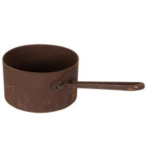 kohteita Metallinen ruukku, istutusastia, ruosteenvärinen astia, koriste-esine, Ø20cm K11cm