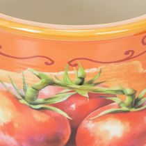 kohteita Tomaattiruukkusetti, keraamiset koristeelliset kukkaruukut keittiöön ja retro-sisustukseen, 14 cm, 3 kpl:n setti