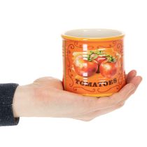 kohteita Tomaattiruukkusetti, keraamiset koristeelliset kukkaruukut keittiöön ja retro-sisustukseen, 14 cm, 3 kpl:n setti