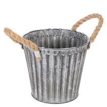 kohteita Metallinen ruukku, koristeellinen ruukku kahvoilla, istutusruukku, välipalaruukku Ø16,5 cm