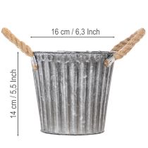 kohteita Metallinen ruukku, koristeellinen ruukku kahvoilla, istutusruukku, välipalaruukku Ø16,5 cm