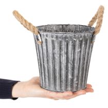 kohteita Metallinen ruukku, koristeellinen ruukku kahvoilla, istutusruukku, välipalaruukku Ø16,5 cm