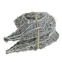 kohteita Valkoisesta köynnöksestä tehty sydän hautajaiskoriste 30x23cm, 2-osainen setti hautakansia varten