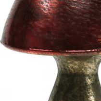 Deco sienenpunainen iso metallinen syksykoristelu Ø14cm K23cm