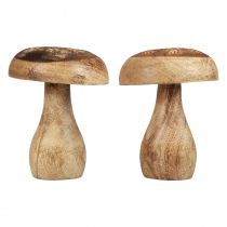 Puiset sienet koristesienet puiset luonnon syksykoristeet Ø10cm K12cm 2kpl
