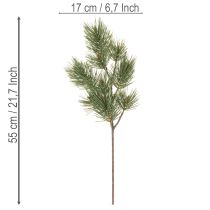 kohteita Keinotekoinen männynoksa koristeellisena kuusenoksana, 55 cm, 3 kpl
