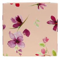 Paperipussi 12cm x 12cm vaaleanpunainen, kuvio 8kpl