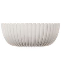kohteita Pyöreä, uurrettu valkoinen kulho monipuoliseen koristeluun, 15 cm, 2 kpl