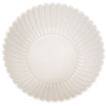 kohteita Pyöreä, uurrettu valkoinen kulho monipuoliseen koristeluun, 15 cm, 2 kpl
