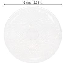 kohteita Koristeellinen läpinäkyvä pyöreä kulho jalalla, 32 cm
