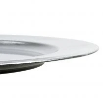 kohteita Muovilevy hopea Ø33cm lasiteefektillä