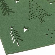kohteita Pöytämatto Joulupöytäkoriste vihreä huopa 45×35cm 4kpl