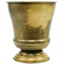 kohteita Vintage istutuskone metallikuppimaljakko messinkiä Ø17cm K19cm