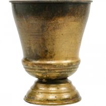 kohteita Vintage istutuskone metallikuppimaljakko messinkiä Ø14cm K17cm