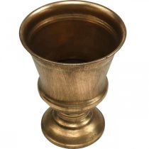 kohteita Pikarimaljakko kullan näköinen pikari antiikkikoriste metallia Ø14cm K18.5cm