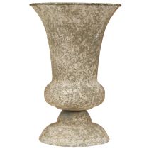 kohteita Metallinen antiikkikoristeellinen kuppimaljakko, maalaismainen Ø16,5 K24cm