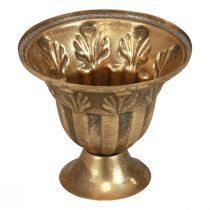 Kupin maljakkokoriste kuppi metalli kultaa antiikki look Ø13cm K11.5cm
