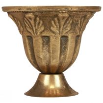 Kupin maljakkokoriste kuppi metalli kultaa antiikki look Ø13cm K11.5cm