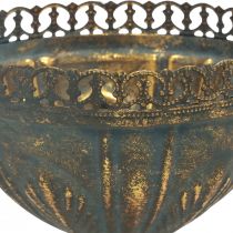 Kupimaljakko metallikoristeita kuppi kullanharmaa antiikki Ø15,5cm K22cm
