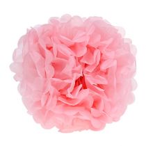 Pompomipaperi Ø30cm vaaleanpunainen 5kpl