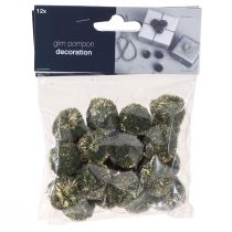 kohteita Pomponit kimaltelevihreillä 2,5 cm pompomilla 2 pussia – 24 kpl