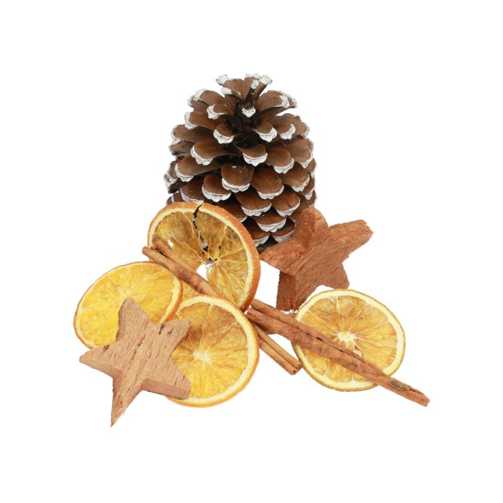 Potpourri joulukäpyjä appelsiiniviipaleet kanelipuuta 150g