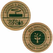 kohteita PURE Nature pilarikynttilä, kestävä luonnon kynttilä steariinista ja rypsivahasta 90/70mm