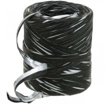 Raffia nauha musta hopea lahja nauha deco nauha 200m