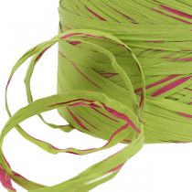 kohteita Raffia nauha vaaleanvihreä, pinkki, poly raffia 200m
