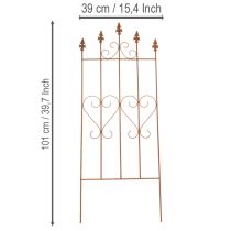kohteita Sydänaiheinen säleikkö, romanttinen kiipeilyapu puutarhapoluille tai terasseille, 101 cm
