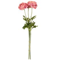 kohteita Keinotekoinen leinikkikukka kimpussa tyylikkääksi ja helppohoitoiseksi koristeeksi, 51 cm, 3 kpl