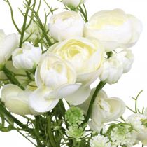 Ranunculus Bouquet tekokukat Silkkikukat Valkoiset L37cm