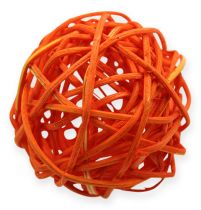 Rottinkiset pallot 4,5 cm Oranssi Aprikoosi 30 p