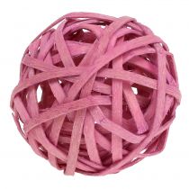 Rottinki pallo vaaleanpunainen Ø4cm 12kpl