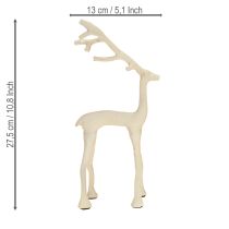 kohteita Porokoristehirvihahmo metalli harmaa savi optiikka K27.5cm