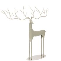 kohteita Koristeellinen peuraveistos suurilla sarvilla, moderni metallijäljitelmä, 48 cm