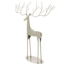 kohteita Koristeellinen peuraveistos suurilla sarvilla, moderni metallijäljitelmä, 48 cm