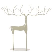 kohteita Koristeellinen peuraveistos suurilla sarvilla, moderni metallijäljitelmä, 48 cm