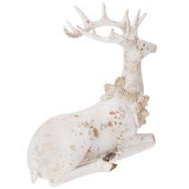 kohteita Koristeellinen istuvan peuran patsas sarvineen, 30 cm
