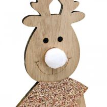 kohteita Poropuinen koristefiguuri standee joulu 12×6,5cm K45cm 2kpl