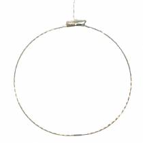 Sormus mikro-LEDillä Ø38cm lämmin valkoinen 125L valkoinen Ulkopuolelle ja sisälle