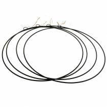 kohteita Koristesormus ripustamiseen musta Ø35cm 4kpl