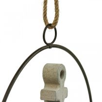 Koristeellinen metallirengas purjeveneiden ripustamiseen / ankkuri Ø18cm 2kpl