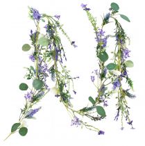 Romanttinen kukka seppele laventelin violetti valkoinen 194cm