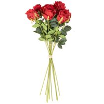 kohteita Tekoruusu pitkällä varrella, punainen tekokukka, 62 cm, 12 kpl