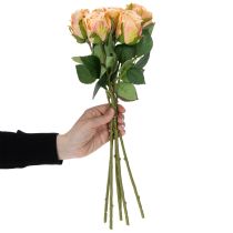 kohteita Keinotekoinen ruusukimppu realistisella ulkonäöllä, kestävä, hääkoristeeseen, 44 cm, 6 kpl