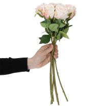 kohteita Keinotekoinen ruusukimppu tyylikkääseen kodin sisustukseen ja juhlatilaisuuksiin, 44 cm, 6 kpl
