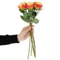 kohteita Keinotekoinen ruusuasetelma, ajaton kohokohta mihin tahansa sisustukseen tyylikkäällä sisustuksella, 44 cm, 6 kpl