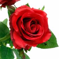 Punainen ruusu keinotekoiset ruusut silkkikukat 3kpl