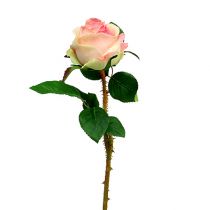 kohteita Keinotekoinen ruusu-vaaleanpunainen Ø9cm L45cm 1kpl